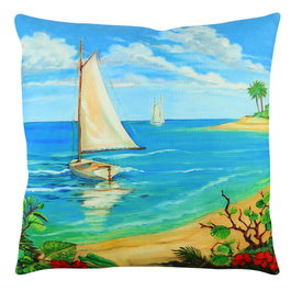 Aberto Design Cojín A12636 43x43 cm 50% Algodón 50% Poliéster con Relleno de Silicona